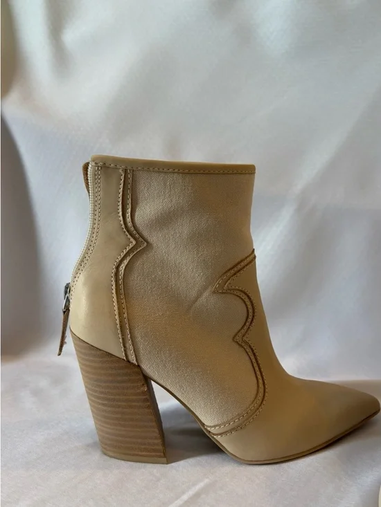 Dolce Vita Taupe Pointed Toe Ankle Booties - Picture 5 of 7